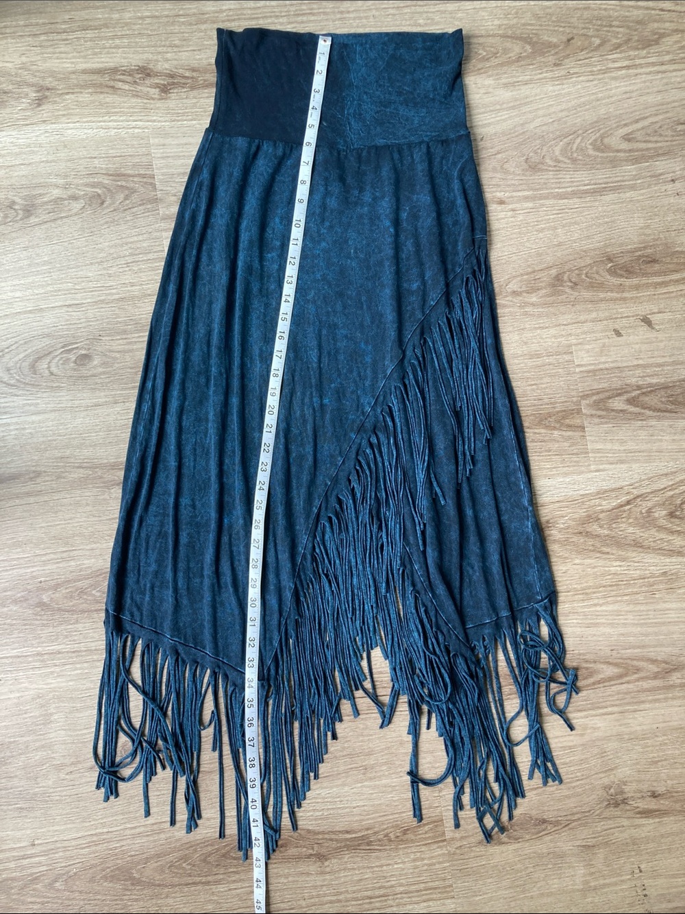 Navy Boho Fringe Skirt - Picture 9 of 9